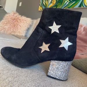& Other Stories Glitter Star ankle boots suede 9.5